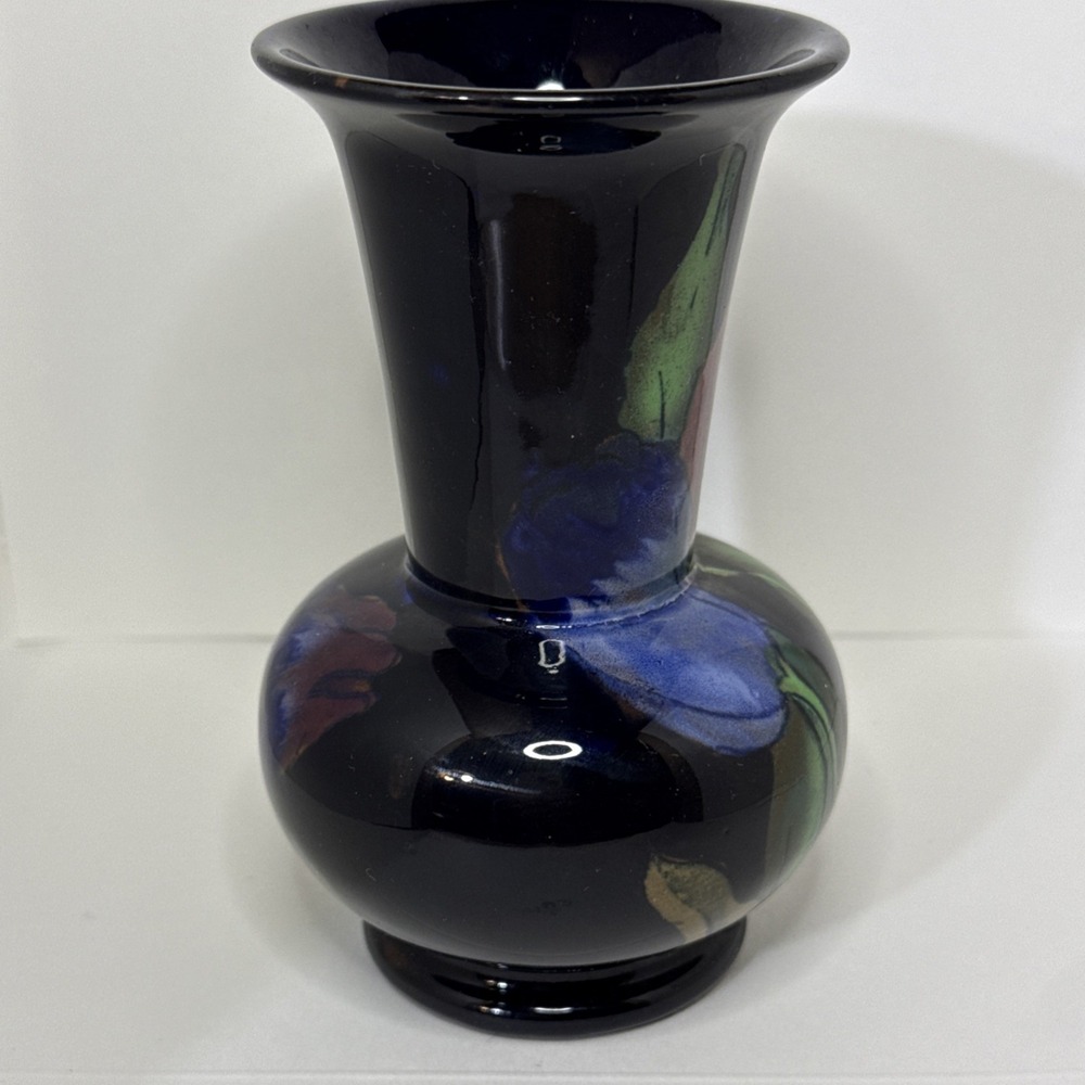 Royal Stanley Ware Jacobean Vase England Hand Painted Tulips 5"  #1611 - Picture 3 of 11
